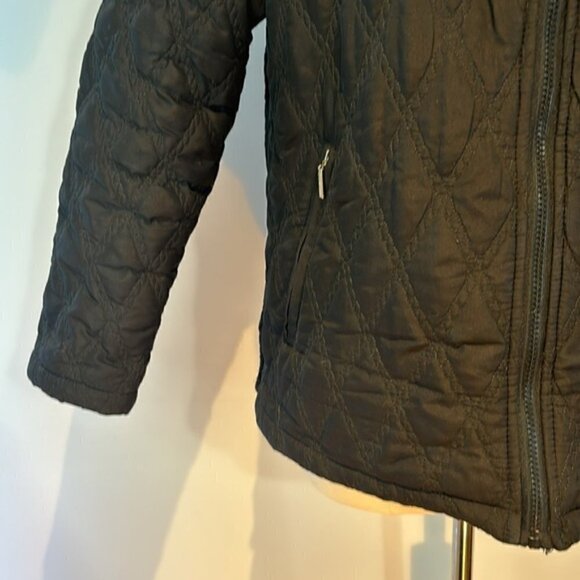 Variations black quilted nylon zip front light jacket size medium - Picture 4 of 10